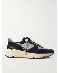 Golden Goose - Leather-trimmed Mesh And Suede Sneakers - Lyst