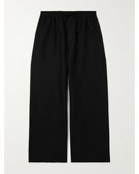 Loewe - Paula's Ibiza Wide-leg Cropped Woven Drawstring Trousers - Lyst