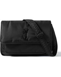 Saint Laurent - Niki Leather-trimmed Nylon Messenger Bag - Lyst