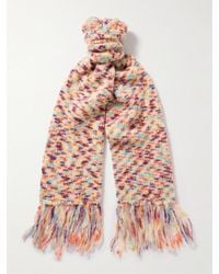 A.P.C. - Noah Fringed Knitted Scarf - Lyst