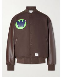 WTAPS - Logo-Appliquéd Panelled Melton Wool-Blend Jacket - Lyst