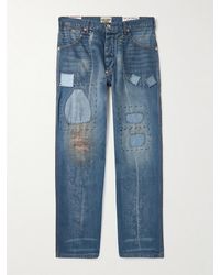 GALLERY DEPT. - Bare Knuckle Straight-Leg Distressed Patchwork Jeans - Lyst