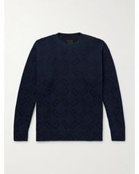 Givenchy - Logo-Jacquard Wool-Blend Bouclé Sweater - Lyst