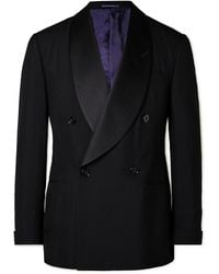 Ralph Lauren Purple Label - Slim-fit Shawl-collar Double-breasted Wool Tuxedo Jacket - Lyst