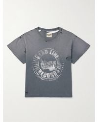 GALLERY DEPT. - Grailed T-Shirt aus Baumwoll-Jersey mit Print in Glitter-Optik und Distressed-Details - Lyst