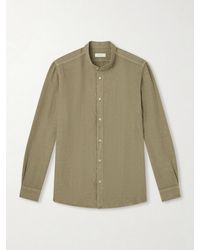 Boglioli - Grandad-Collar Linen Shirt - Lyst
