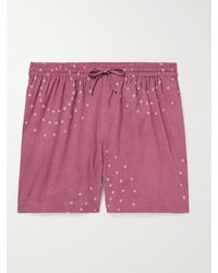Kardo - Olbia Straight-leg Tie-dyed Cotton Drawstring Shorts - Lyst