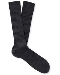 MR P. - Ribbed Merino Wool-blend Socks - Lyst