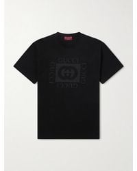 Gucci - Logo-Print Cotton-Jersey T-Shirt - Lyst
