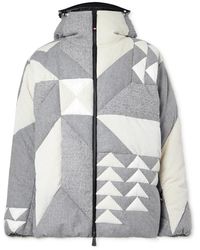 Moncler - Panelled Cotton-Blend Corduroy And Ripstop-Trimmed Wool Hooded Down Jacket - Lyst
