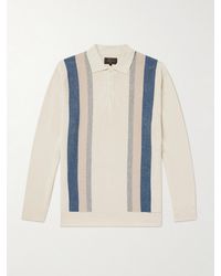 Beams Plus - Pullover aus Strick mit Streifen und Polokragen - Lyst