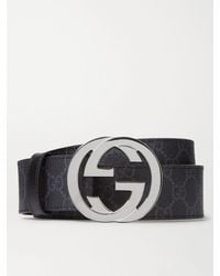 Gucci - 4Cm Monogrammed Coated-Canvas Belt - Lyst
