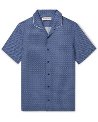 Orlebar Brown - Hibbert Perez Camp-collar Printed Lyocell Shirt - Lyst
