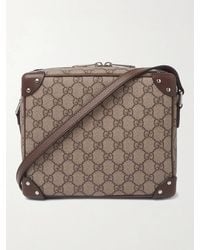 Gucci gg Shoulder Bag With Leather Details - Natural