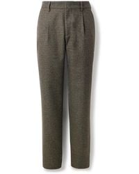 Barena - Straight-Leg Pleated Prince Of Wales Checked Virgin Wool Trousers - Lyst