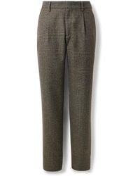 Barena - Straight-Leg Pleated Prince Of Wales Checked Virgin Wool Trousers - Lyst