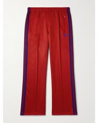 Needles - Straight-Leg Webbing-Trimmed Logo-Embroidered Jersey Track Pants - Lyst