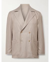 STÒFFA - Double-Breasted Cashmere Suit Jacket - Lyst