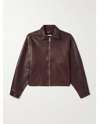 Enfants Riches Deprimes - Distressed Textured And Pebble-Grain Leather Jacket - Lyst