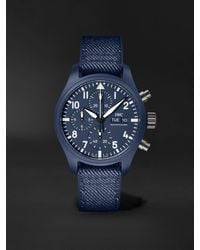 IWC Schaffhausen - Pilot's Top Gun Oceana Automatic Chronograph 41.9Mm Ceramic, Webbing And Rubber Watch, Ref. No. Iw389404 - Lyst