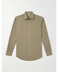 Massimo Alba - Canary Slim-Fit Checked Cotton-Poplin Shirt - Lyst