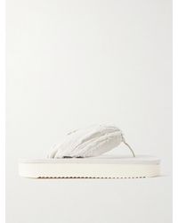 Rick Owens - Frayed Denim Sandals - Lyst