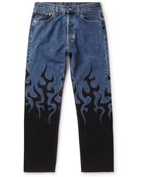 Vetements Printed Jeans - Blue