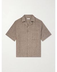 Loro Piana - Federico Camp-collar Linen Shirt - Lyst