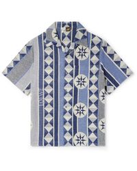 Loewe - Paula's Ibiza Camp-collar Jacquard-knit Cotton-blend Terry Shirt - Lyst