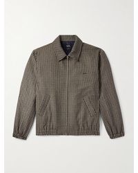 A.P.C. - Gilbert Checked Brushed Wool-blend Blouson Jacket - Lyst