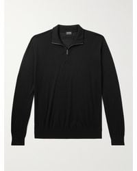 Zegna - Slim-fit High Performancetm Wool Half-zip Sweater - Lyst