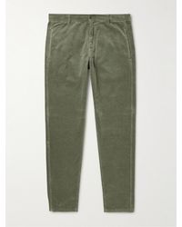 Aspesi - Straight-leg Garment-dyed Cotton-corduroy Trousers - Lyst
