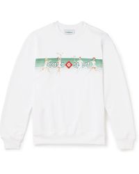 Casablancabrand - Logo-print Organic Cotton-jersey Sweatshirt - Lyst