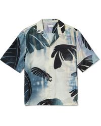 Dries Van Noten - Camp-collar Printed Silk-satin Shirt - Lyst