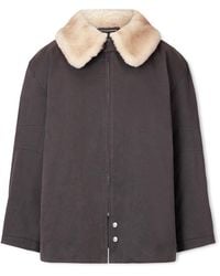 Enfants Riches Deprimes - Viktor Shearling-Trimmed Padded Cotton-Twill Jacket - Lyst