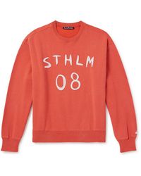 Acne Studios - Appliquéd Cotton-jersey Sweatshirt - Lyst