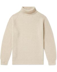 John Smedley - Auckland Recycled-Cashmere And Wool-Blend Rollneck Sweater - Lyst