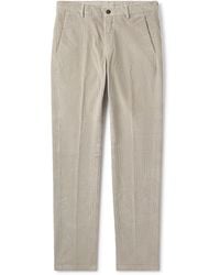 Eleventy - Slim-Fit Straight-Leg Stretch Cotton And Modal-Blend Corduroy Trousers - Lyst