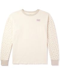 Kapital - Logo-Embroidered Printed Waffle-Knit Cotton-Jersey T-Shirt - Lyst