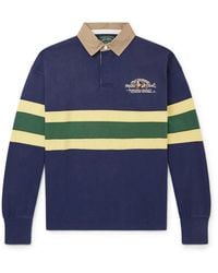 Polo Ralph Lauren - Logo-Embroidered Striped Cotton-Jersey Rugby Shirt - Lyst