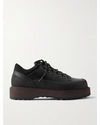 Diemme - Cornaro Gomma Rubber And Suede-Trimmed Full Grain-Leather Sneakers - Lyst