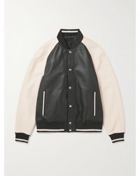 MR P. - Full-Grain Leather Varsity Jacket - Lyst