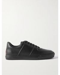 Moncler - Neue York Logo-Appliquéd Leather Sneakers - Lyst