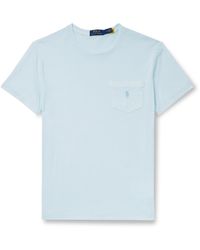 Polo Ralph Lauren - Slim-fit Logo-embroidered Cotton-jersey T-shirt - Lyst