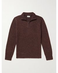 Hartford - Donegal Wool-blend Half-zip Sweater - Lyst
