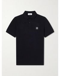 Stone Island - Stretch Cotton-Blend Piqué Polo Shirt - Lyst