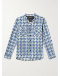 RRL - Convertible-collar Checked Cotton-flannel Shirt - Lyst