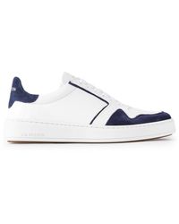 J.M. Weston - On Time Oxford Suede-trimmed Leather Sneakers - Lyst