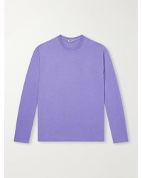 AURALEE - Cotton-Jersey T-Shirt - Lyst