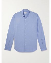 Aspesi - Slub Cotton-chambray Shirt - Lyst